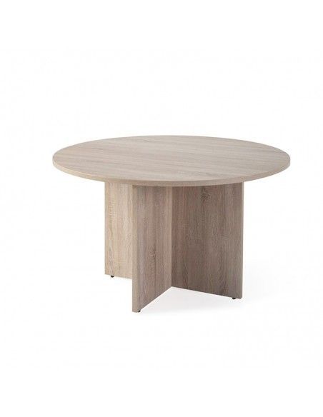 Mesa de reuniones redonda de JGorbe en olmo claro