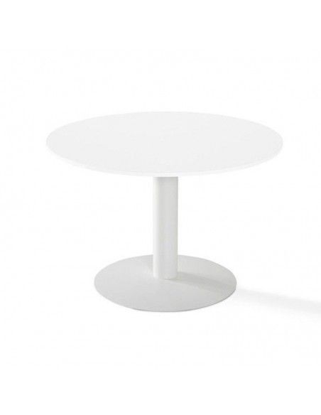Mesa para reuniones redonda de JGorbe en blanco