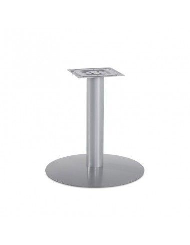 Estructura mesa reuniones redonda en gris aluminio