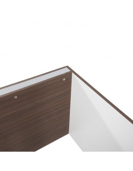 Estructura de la mesa de ponencias JGorbe en nogal oscuro