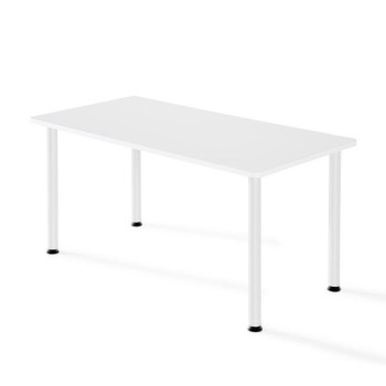 Mesa de estudio rectangular de JGorbe en blanco