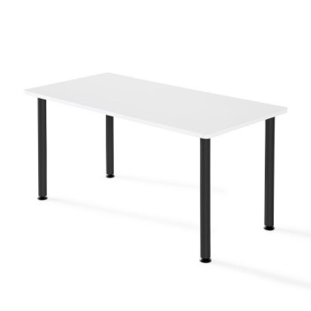 Mesa de estudio rectangular de JGorbe en blanco