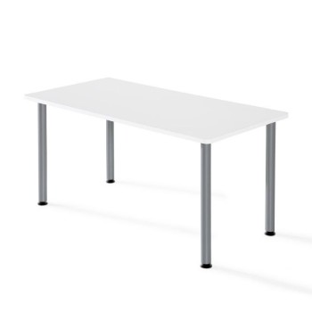 Mesa de estudio rectangular de JGorbe en blanco