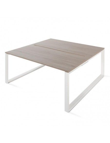 Mesa oficina multipuesto Skala de JGorbe en color olmo claro Mesa oficina multipuesto Skala de JGorbe en color olmo claro