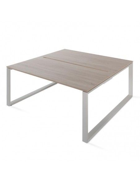 Mesa oficina multipuesto Skala de JGorbe en color olmo claro Mesa oficina multipuesto Skala de JGorbe en color olmo claro