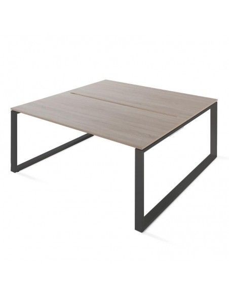 Mesa oficina multipuesto Skala de JGorbe en color olmo claro Mesa oficina multipuesto Skala de JGorbe en color olmo claro