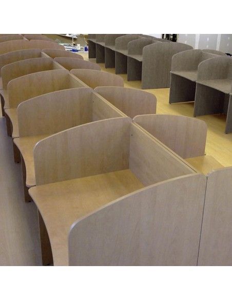 Mesas call center de JGorbe en olmo claro