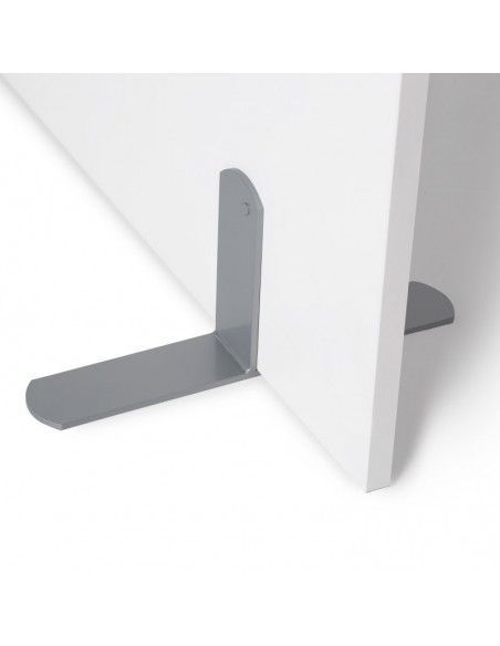 Pata metálica aluminio biombo separador de JGorbe en blanco