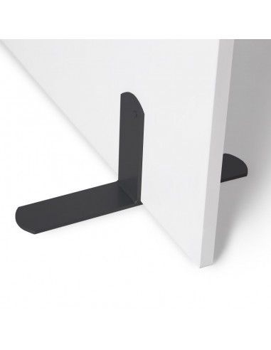 Pata metálica negra para biombo separador de JGorbe en blanco