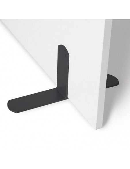 Pata metálica negra para biombo separador de JGorbe en blanco