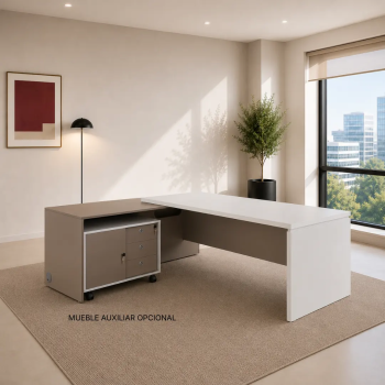 Detalle tablero de 38 mm. de la mesa despacho G3 de jgorbe