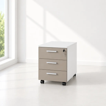 Cajonera oficina 3 cajones serie G3 de jgorbe en blanco y arena