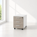 Cajonera oficina 3 cajones serie G3 de jgorbe en blanco y arena