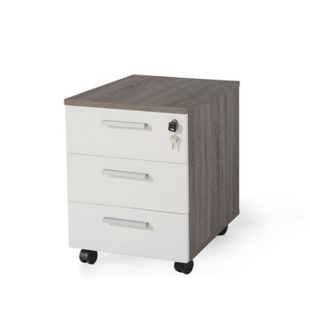 Cajonera oficina 3 cajones serie G3 de jgorbe en nebraska y blanco