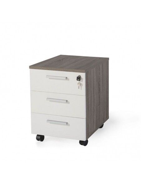 Cajonera oficina 3 cajones serie G3 de jgorbe en nebraska y blanco