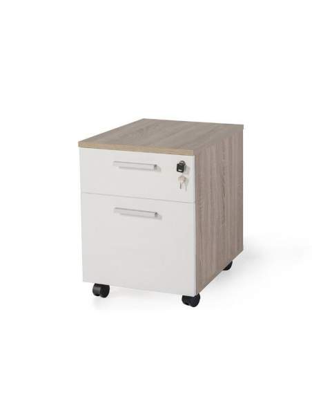 Cajonera oficina archivador serie G3 de jgorbe en olmo y blanco