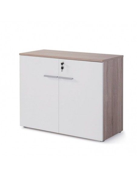 Armario oficina bajo serie G3 de jgorbe en olmo y blanco