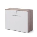 Armario oficina bajo serie G3 de jgorbe en olmo y blanco