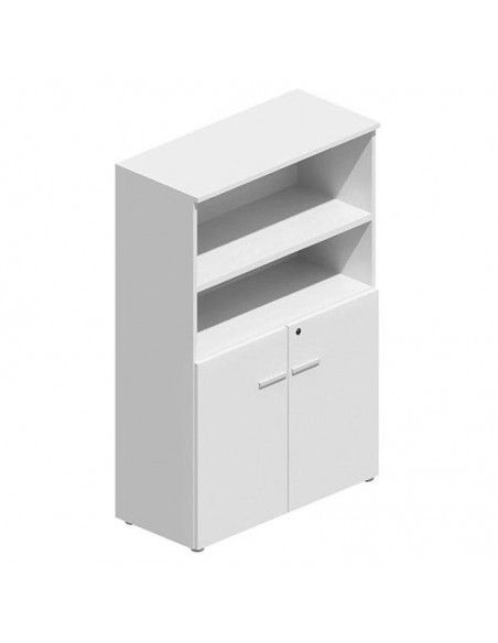 Armario oficina madera mediano serie G3 de jgorbe en blanco