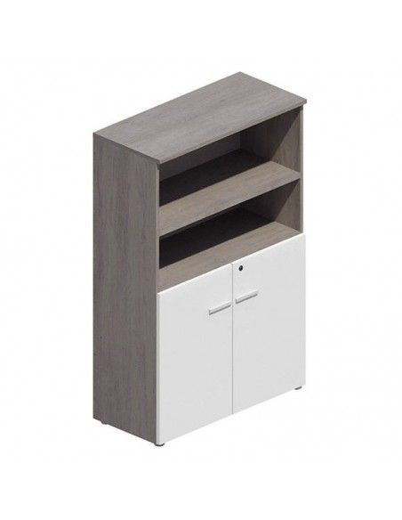 Armario oficina madera mediano serie G3 de jgorbe en nebraska y blanco