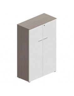 Armario oficina con puertas serie G3 de jgorbe en blanco y arena 2