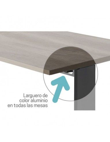 Mesa de Oficina. Euro 3000. Color Blanco. 160x80 cm. Patas en T de