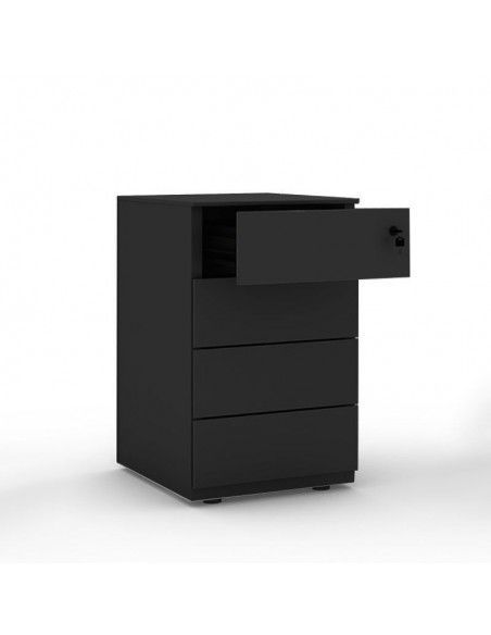 Cajonera escritorio 4 cajones de Gapsa en negro Cajonera escritorio 4 cajones de Gapsa en negro