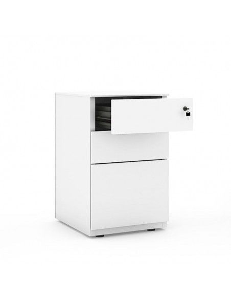 Cajonera metálica 2 cajones y archivador de Gapsa en super blanco