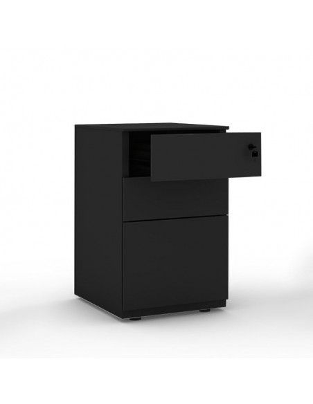 Cajonera metálica 2 cajones y archivador de Gapsa en negro