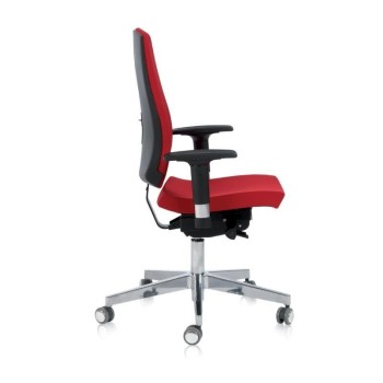 Silla oficina con respaldo alto Flexa de Dileoffice en rojo