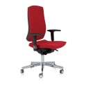 Silla oficina con respaldo alto Flexa de Dileoffice en rojo