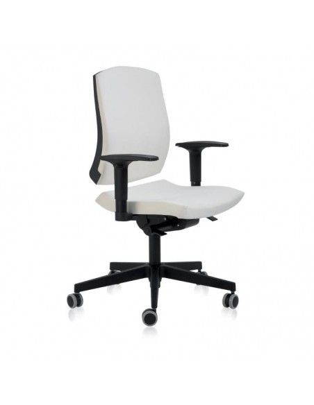Silla oficina con respaldo alto Flexa de Dileoffice en blanco Silla oficina con respaldo alto Flexa de Dileoffice en blanco