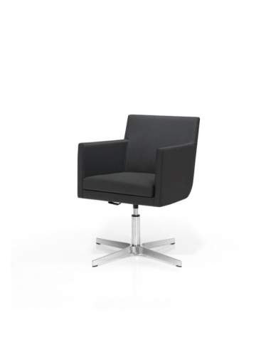 Sillon oficina Brooklyn de Dileoffice en polipiel negra