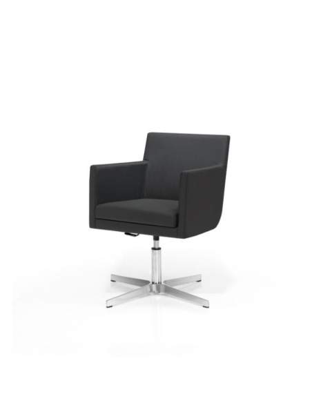 Sillon oficina Brooklyn de Dileoffice en polipiel negra