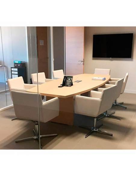 Sillon oficina Brooklyn de Dileoffice en polipiel blanca