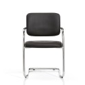 Silla confidente modelo Confident de Dileoffice en polipiel negra