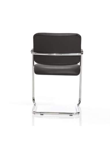 Silla confidente modelo Confident de Dileoffice en polipiel negra Silla confidente modelo Confident de Dileoffice en polipiel negra