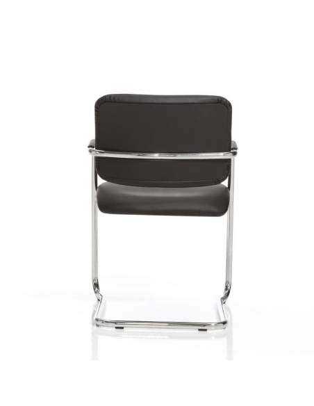 Silla confidente modelo Confident de Dileoffice en polipiel negra Silla confidente modelo Confident de Dileoffice en polipiel negra