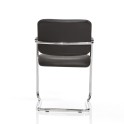 Silla confidente modelo Confident de Dileoffice en polipiel negra