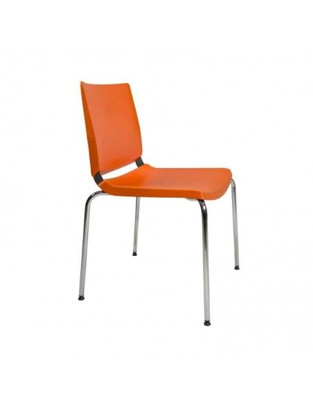 Silla confidente Atenea de Dileoffice en naranja Silla confidente Atenea de Dileoffice en naranja