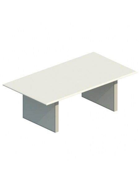 Mesa de reuniones rectangular serie Líder de JGorbe en blanco