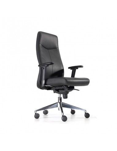 Sillon direccion XL de Dileoffice en piel negra
