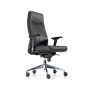 Sillon direccion XL de Dileoffice en piel negra