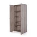 Armario oficina con llave alto de madera de JGorbe con cerradura y estantes en color olmo claro