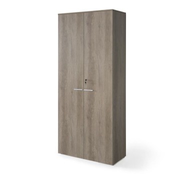 Armario oficina con llave alto de madera de JGorbe con cerradura y estantes en color nebraska