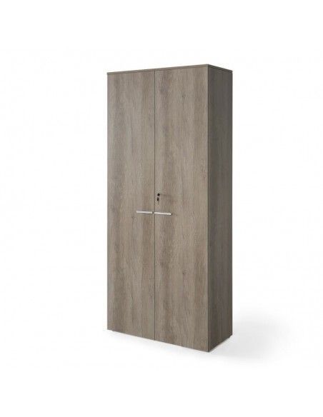 Armario oficina con llave alto de madera de JGorbe con cerradura y estantes en color nebraska