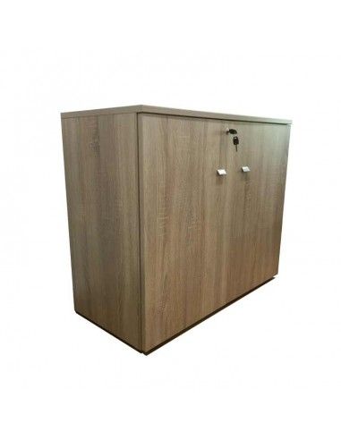 Armario oficina bajo con puertas y cerradura de JGorbe en color olmo claro Armario oficina bajo con puertas y cerradura de JGorbe en color olmo claro