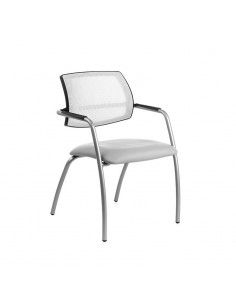 Silla confidente con brazos Urban de tecno-ofiss en rojo 2