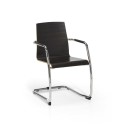 Silla confidente de madera Custom de dileoffice en negro