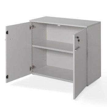 Armario oficina con puertas y cerradura en color gris de JGorbe